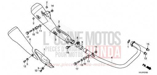 SILENZIATORE DI SCARICO CBR250RD di 2013
